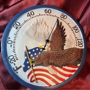 NIB Ceramic Eagle Indoor/Outdoor Thermometer ***